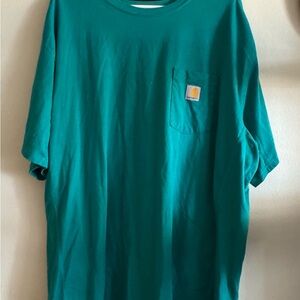 Carhartt Men's Teal Short Sleeve Pocket Tee